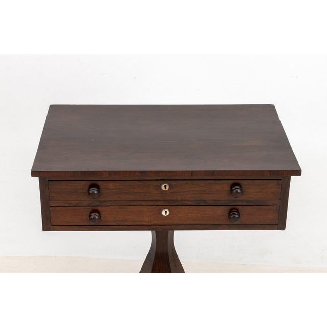 English William IV Rosewood Work Table, Early 19th Century For Sale - Image 3 of 7