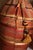 Pair Golden/Copper Striped Taffeta Pillows With Tassels For Sale - Image 4 of 5