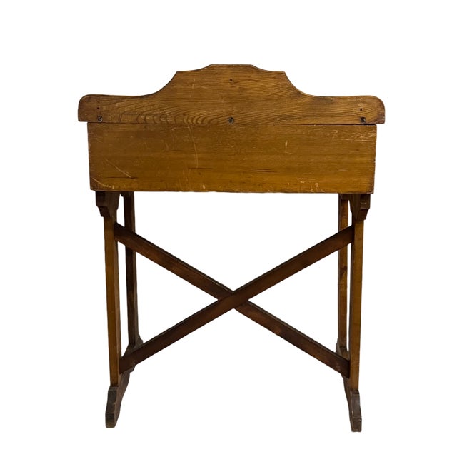 Antique School Desk With Original Ink Well, Late 1800s Chairish