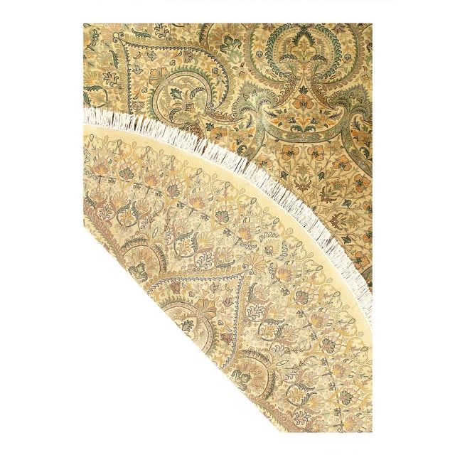 Traditional Pasargad DC Ivory Hand Knotted Round Rug For Sale - Image 3 of 3