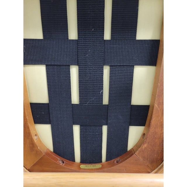 Wood Late 20th Century McGuire Organic Modern Twisted Rattan Lounge Chairs and Table Set of 3 For Sale - Image 7 of 9