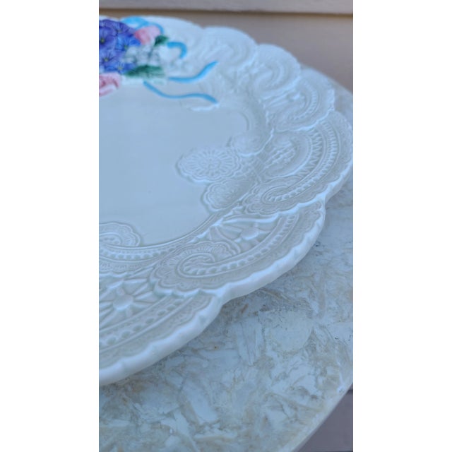 MOS25Vintage Fitz and Floyd Majolica Style Serving Platter For Sale - Image 10 of 13