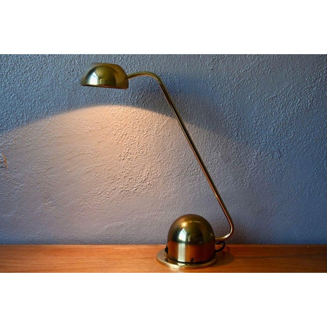 Gold Regency Dutch Scandinavian Golden Desk Lamp from Vrieland Design, 1980s For Sale - Image 8 of 18