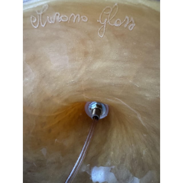 Mid-Century Modern Mid-Century Modern Amber Murano Glass Table Lamp Base from Murano Glass Sommerso, 1970s For Sale - Image 3 of 9
