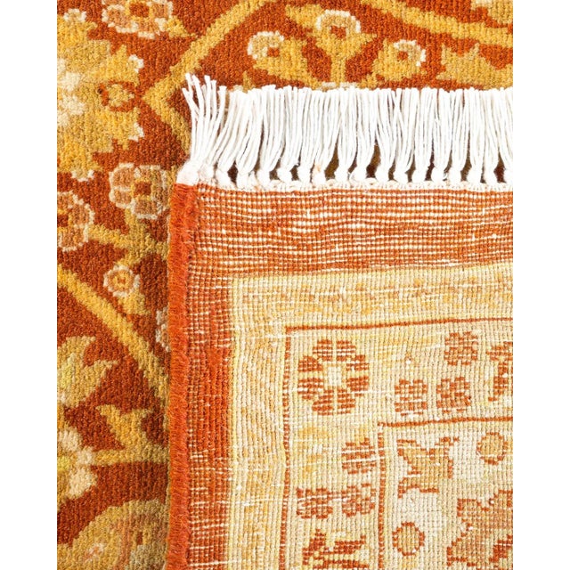 2000 - 2009 Mogul, One-of-a-Kind Hand-Knotted Area Rug in Orange, 5' 3" x 8' 10" For Sale - Image 5 of 8