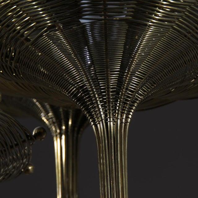 Brass Papyrus Floor Lamp by Nucci Valsecchi, Italy, 1970s For Sale - Image 11 of 18