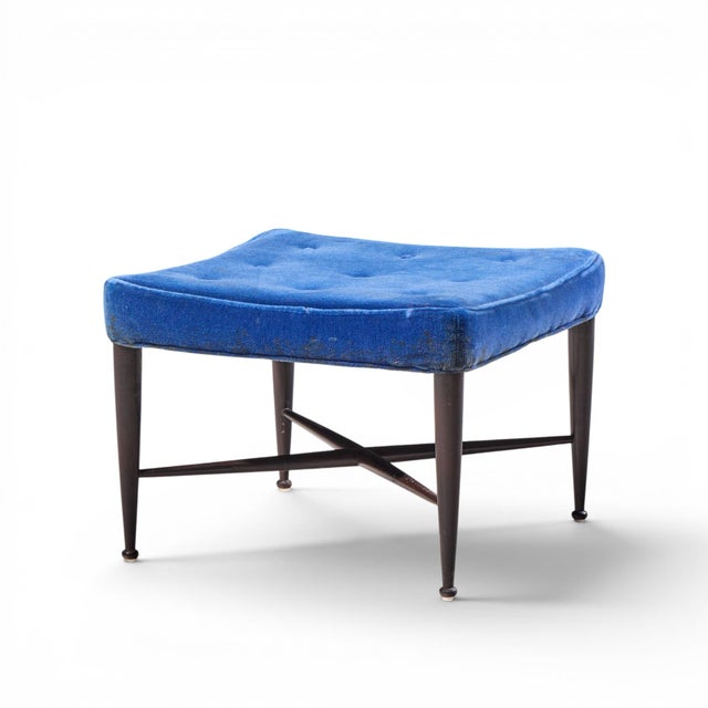 Edward Wormley for Dunbar Model 5002 Mid Century Thebes Mahogany Stools - Pair For Sale In Chicago - Image 6 of 10