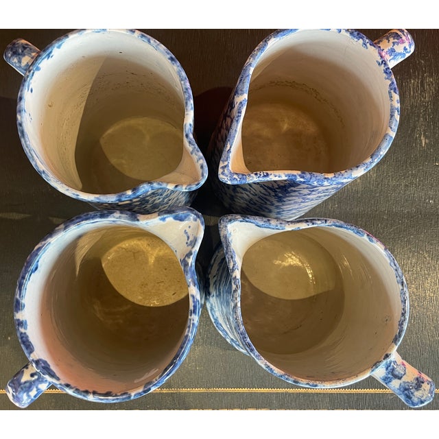 Set of Five Antique English Spongeware C. 1870-1890 For Sale - Image 4 of 10