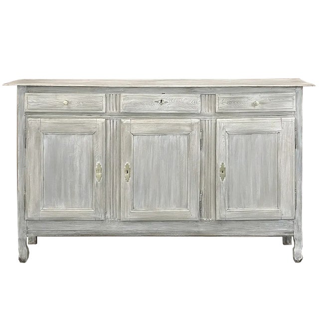 18th Century Country French Buffet ~ Enfilade in Stripped Oak For Sale