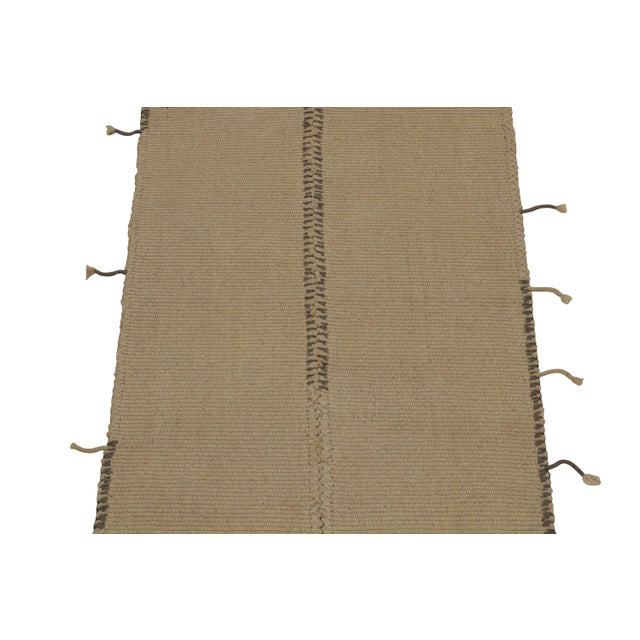 Handwoven in wool, a gift-sized 3x4 Kilim from an innovative new contemporary flat weave collection by Rug & Kilim. On the...