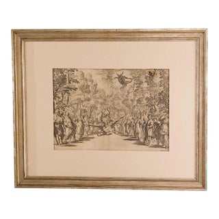 Agostino Carracci, Engraving of Stage Set for the Marriage of Ferdinand De Medici and Christine of Lorraine in Florence, 1589 For Sale