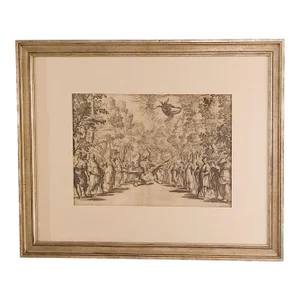 Agostino Carracci, Engraving of Stage Set for the Marriage of Ferdinand De Medici and Christine of Lorraine in Florence, 1589