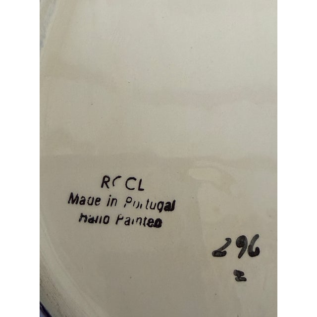 Hand-Painted Chinoiserie Portuguese Blue & White Swan Planter / Cachepot For Sale - Image 4 of 11