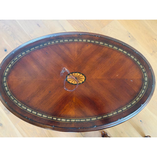 Pair of 1940s Hooker Furniture Seven Seas Oval Drum Accent Cabinet Side Tables For Sale - Image 10 of 15