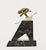 Bronze ski jumper Bronze figure of an athlete. Mounted on a two-part marble base. Dated 1972.