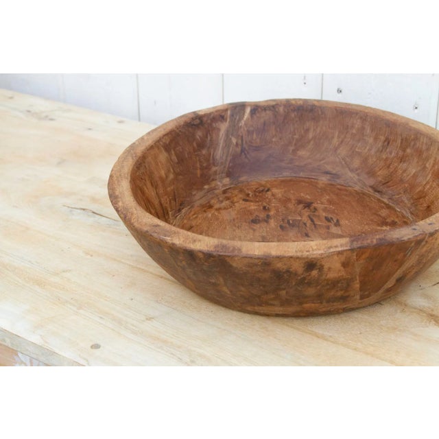 Primitive Wooden Bowl For Sale - Image 4 of 9