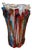 Large Murano Polychrome Glass Vase Attributed to Barovier E Toso. Italy, 1960's. For Sale