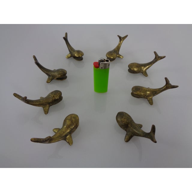 Whale-Shaped Brass Paperweights or Knife Rests in the style of Walter Bosse, Austria, 1950s, Set of 4 For Sale - Image 6 of 18