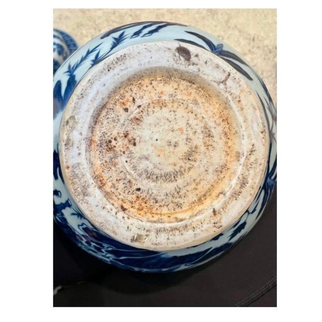 Antique Chinese Blue & White Porcelain Warrior Scene Jar – Late Qing / Republic Period For Sale - Image 4 of 6