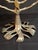VTG Fred Spinowitz Tree of Life Menorah Signed Judaica Silver Tone Brass Leaves For Sale - Image 11 of 18