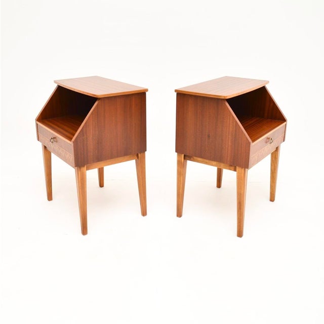 Vintage Swedish Bedside Cabinets, 1950s, Set of 2 For Sale - Image 4 of 11