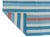 Handwoven Cotton Area Rug, Natural Vegetable Dyed, Blue, Red and Yellow Striped Dhurrie - 6'x9' For Sale - Image 6 of 12