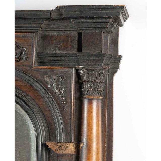 17th Century Carved Wood Mirror with Colonnades For Sale - Image 3 of 8