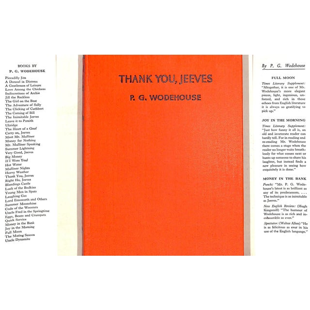 "Thank You, Jeeves" 1951 Wodehouse, p.g. For Sale - Image 4 of 8