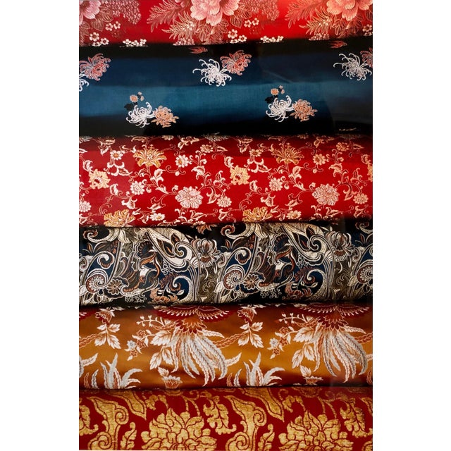 Mark Abrahamson, Vintage Photograph Cibachrome Barkhor Bazaar Colorful Silk Vibrant Photo Print, 1986 For Sale In Miami - Image 6 of 9