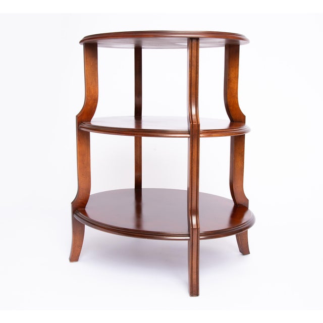 Traditional Regency Three Tiered Side Table by Baker Furniture For Sale - Image 3 of 8