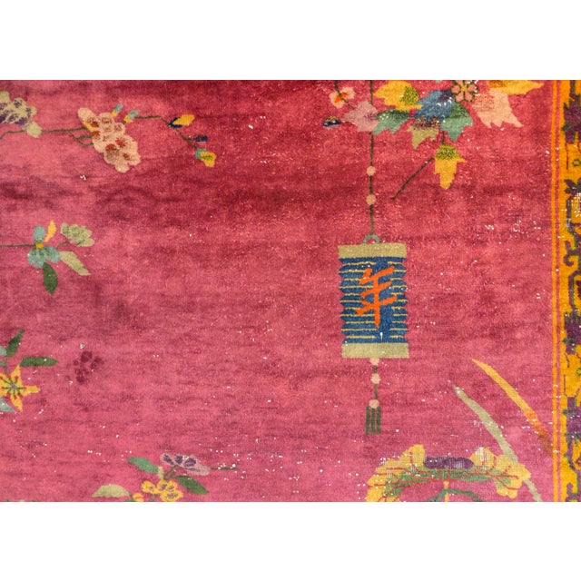 Vintage Chinese Art Deco Rug For Sale In Chicago - Image 6 of 12