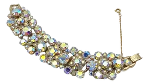 1960s Juliana Aurora Borealis Chatons Rhinestone Bracelet