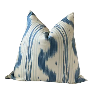 Pierre Frey Toiles De Nantes in Ancien Bleu Down-Filled 16 Pillow - Single