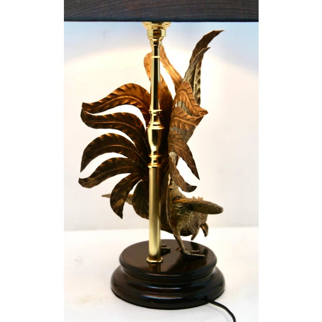 Hollywood Regency Sculptural Brass Table Lamp in the Style of Maison Jansen For Sale - Image 6 of 12