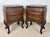French Louis XV Style Wooden Nightstands, 1940, Set of 2 For Sale - Image 4 of 15
