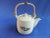White 1950s Kutani Ware Bamboo Handled Teapot Hanazume White & Gold Made in Japan For Sale - Image 8 of 10