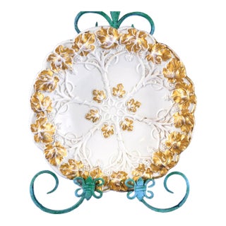 Meissen White and Gold Serving Bowl For Sale
