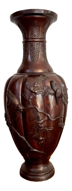 Large Antique Japanese Bronze Vase, 1900
