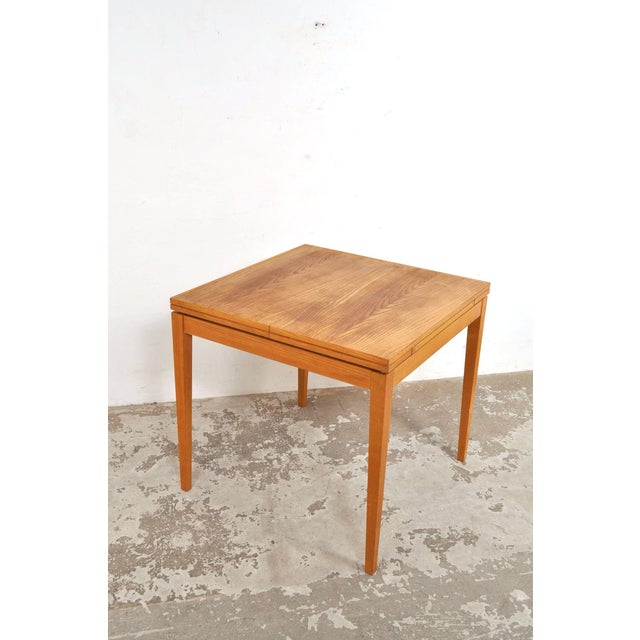 Wood Vintage Extendable Dining Table in Ash Wood, 1960s For Sale - Image 7 of 14