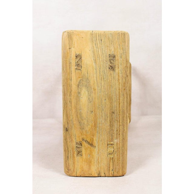 Rustic Vintage Rustic Stool in Elm For Sale - Image 3 of 5