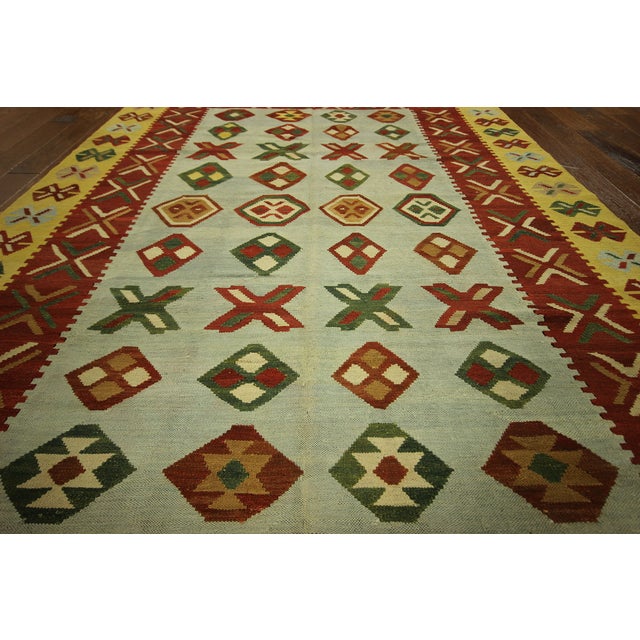 Colorful Kilim Area Oriental Rug 6' 6" x 9'5'' Chairish