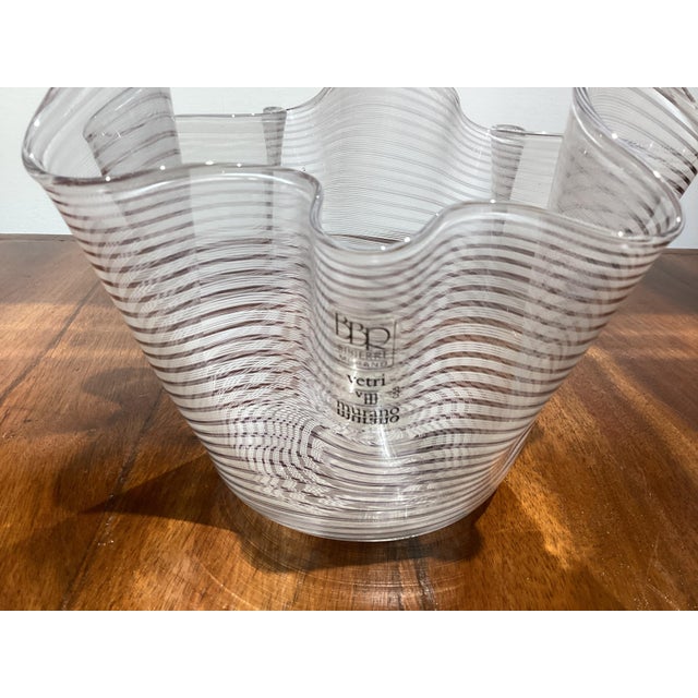 Mid-Century Modern Murano Glass Handkerchief Vase from Bibierre, 1970s For Sale - Image 3 of 10