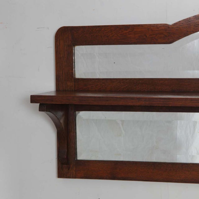 Wood 20th Century Wooden Shelf with Mirror For Sale - Image 7 of 9