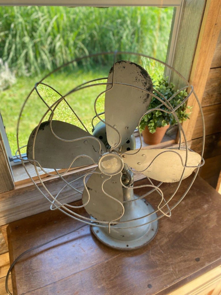 1950s Mid Century Modern Industrial Table Fan | Chairish