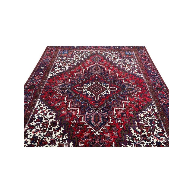 1970s 8x10 Old Persian Heriz Area Rug - 501974 For Sale - Image 5 of 11