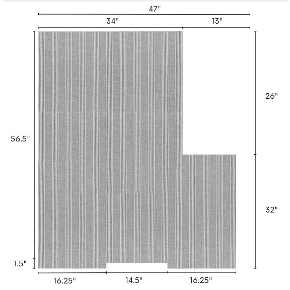 Ralph Lauren Ralph Lauren Fawkes Woolen Stripe Fabric Remnant 34" X 56" For Sale - Image 4 of 5