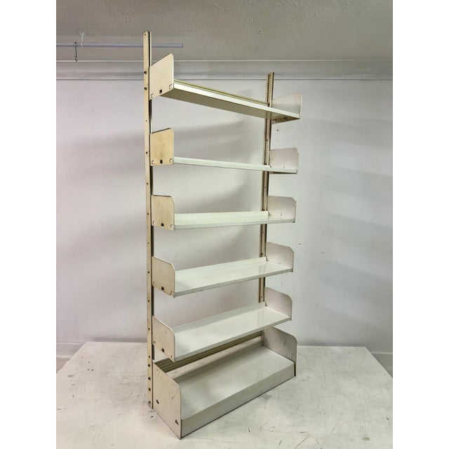Industrial Congresso Bookcase or Shelving System in White Steel by Lips Vago, 1960s For Sale - Image 3 of 15