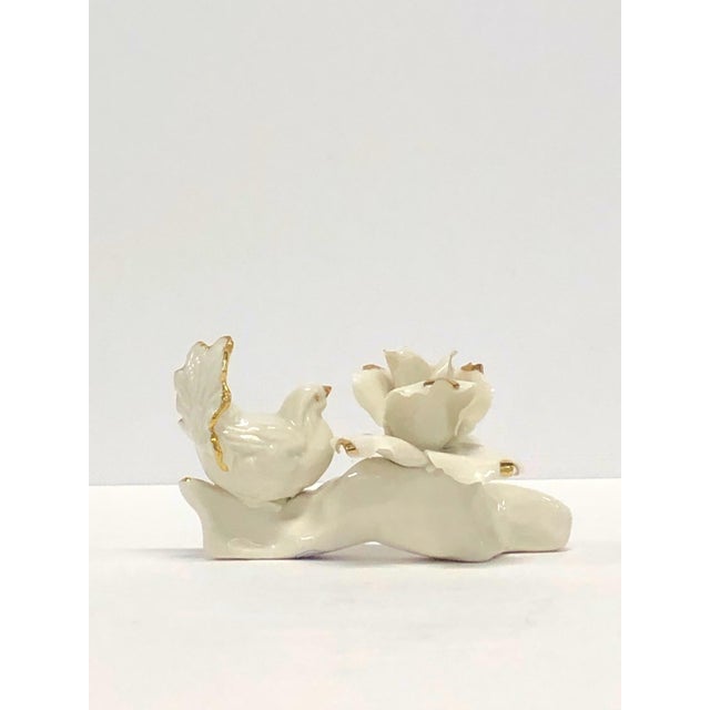 This Rare Vintage 1960s Italian Capodimonte Porcelain Bird & Rose Figurine is a tasteful decoration for any room in your...