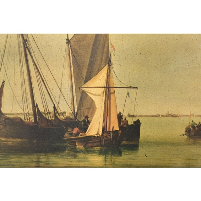 Late 20th Century William Van De Velde "Ships in the Roads" Framed Print For Sale - Image 5 of 13
