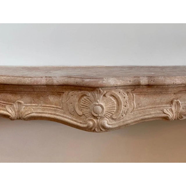 Fine French Limestone Mantelpiece, 18th Century, C, 1745 For Sale - Image 4 of 12